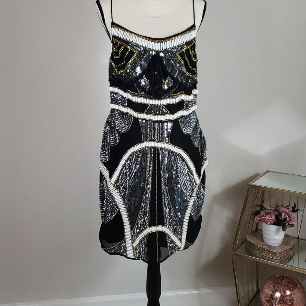 BALAERIC EMBELISHED MINI DRESS